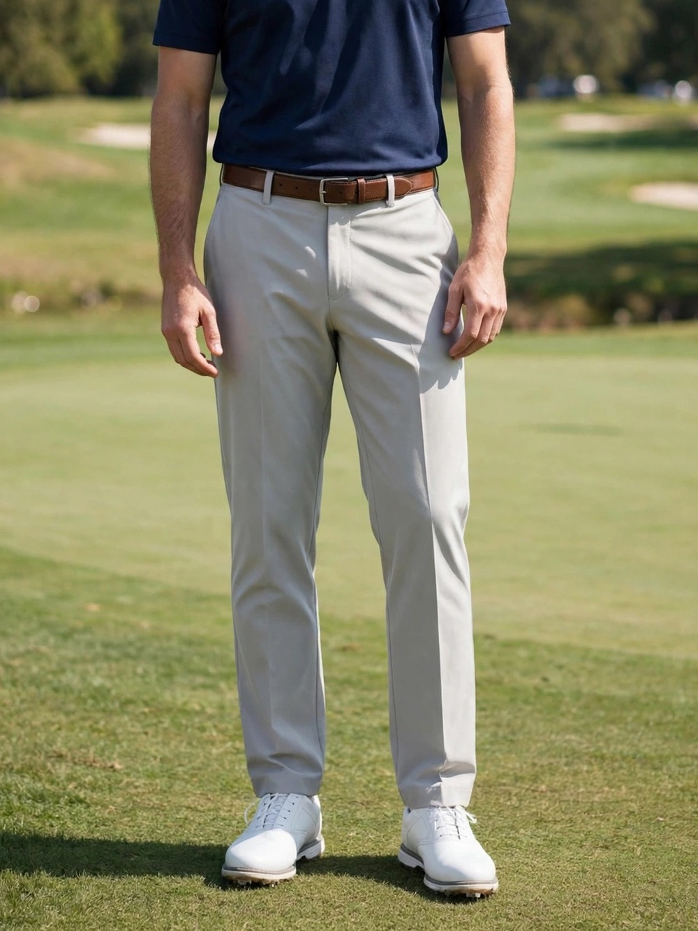 Callaway Golf Pants Mens 38x30 Grey Performance Polyester Flat Front Trousers